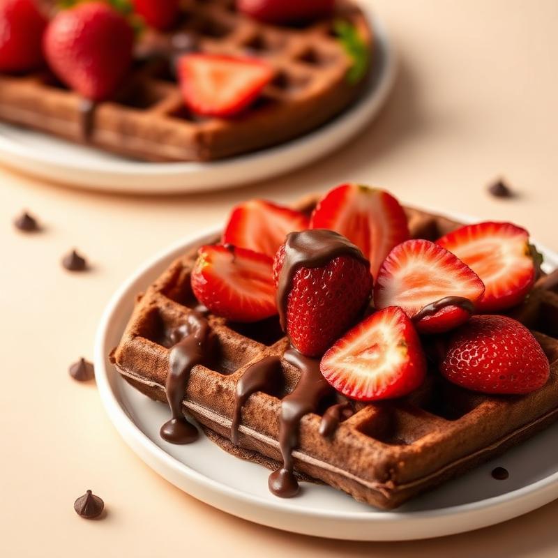 Chocolate Strawberry Waffle