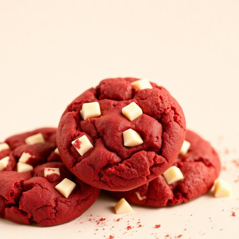 Red Velvet White Choc Cookie